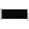 vidaXL Uttrekkbar sidemarkise 100x300 cm svart