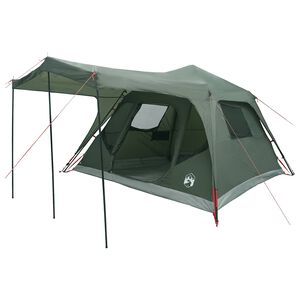 vidaXL Familietelt Army gr&oslash;nn 305 x 275 x 190 cm Polyester og st&aring;l