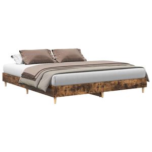 vidaXL Sengeramme uten madrass madrass r&oslash;kt eik 200x200 cm
