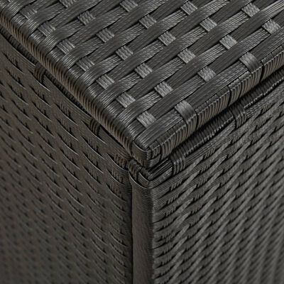 vidaXL Utendørs oppbevaringsboks polyrotting 200x50x60 cm svart