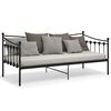 vidaXL Ramme til sovesofa svart metall 90x200 cm