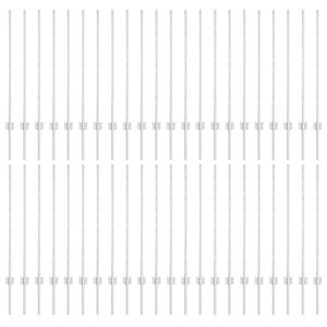 vidaXL Gjerdep&aring;le 44 pcs s&oslash;lv 140 cm St&aring;l