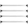 vidaXL Teleskopiske garderobestenger 4 stk s&oslash;lv 58-100 cm