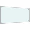 vidaXL Kj&oslash;kkenbakplate 2 pcs Hvit 100 x 50 cm herdet glass