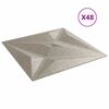 vidaXL Veggpaneler 48 stk beton 50x50 cm XPS 12 m&sup2; stjerne