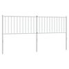 vidaXL Utskiftbar sengegavl i metall hvit 180 cm