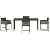 vidaXL Hage Spisegruppe 5 pcs Gr&aring; polyrotting