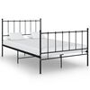 vidaXL Sengeramme svart metall 120x200 cm