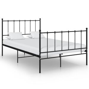 vidaXL Sengeramme svart metall 120x200 cm