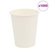 vidaXL Papir kaffekopper 1000 stk 8oz 200 ml hvit