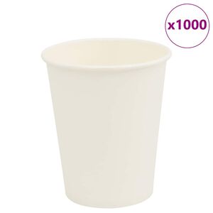 vidaXL Papir kaffekopper 1000 stk 8oz 200 ml hvit