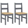 vidaXL Spisestoler 2 stk Panama gr&aring; 40x46x90 cm heltre furu