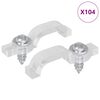 vidaXL LED Strip Clips 23,8 mm 2 stk. Gjennomsiktig Plast og Jern