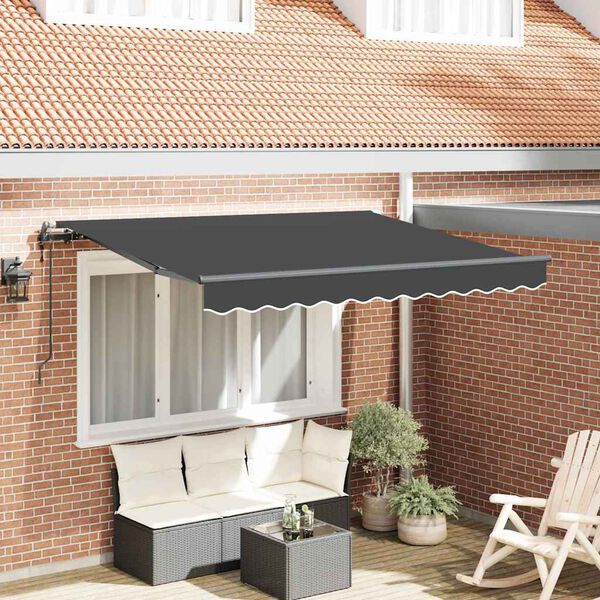 vidaXL Innvendbar Markise Antrasitt 300 x 200 cm stoff