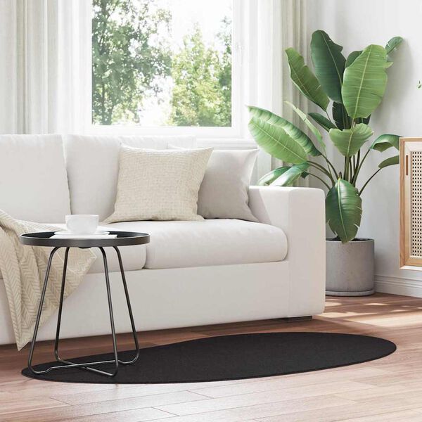 vidaXL Omr&aring;detepper HUARTE Svart 80 x 150 cm Polyester