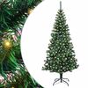 vidaXL Kunstig Forh&aring;ndsopplyst Juletre gr&oslash;nn 210 cm PVC og metall