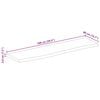 vidaXL Bordplate 100x40x3,8 cm naturlig kant heltre mango