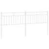 vidaXL Utskiftbar sengegavl i metall hvit 180 cm