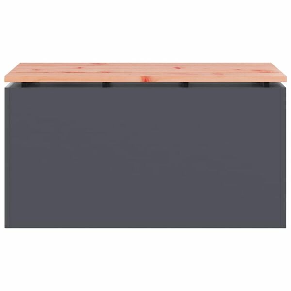 vidaXL Hagebenk Antrasitt 80 x 40 x 43 cm St&aring;l