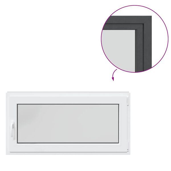 vidaXL Kjellervindu RISOR 120x60 cm Tilt&Turn DIN høyre antrasitt