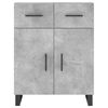 vidaXL Highboard betonggr&aring; 69,5x34x180 cm konstruert tre