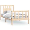 vidaXL Sengeramme med hodegavl heltre furu 100x200 cm