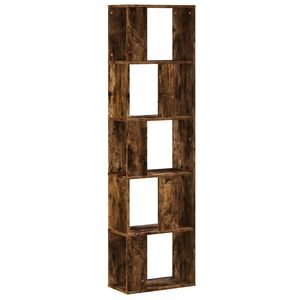 vidaXL Bokhylle 5 etasjer r&oslash;kt eik 45x23,5x162,5 cm konstruert tre