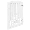 vidaXL Hundeport sammenleggbar 6 paneler hvit 300 cm poppeltre