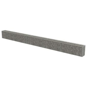 vidaXL Gabion med topp- og bunndekke galvanisert st&aring;l 600x30x50 cm