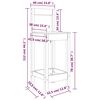 vidaXL Barstoler 2 stk hvit 40x41,5x112 cm heltre furu