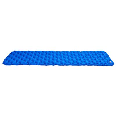 vidaXL Oppblåsbar luftmadrass 58x190 cm blå