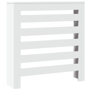 vidaXL Radiatordeksel hvit 78x20x82 cm konstruert tre