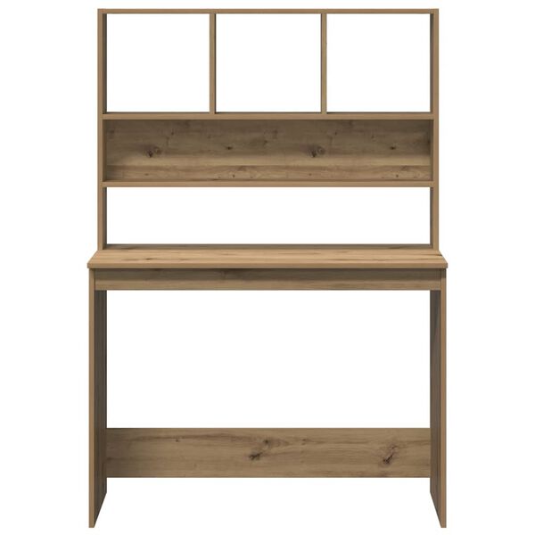 vidaXL Skrivebord med hyller artisan eik 102x45x148 cm konstruert tre