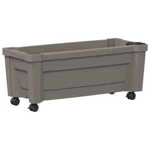 vidaXL Calypso plante med hjul Gr&aring; 79 x 35 x 33 cm PP