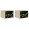 vidaXL Vegghengt nattbord WIJHE 2 stk. Sonoma eik 36 x 33 x 25 cm