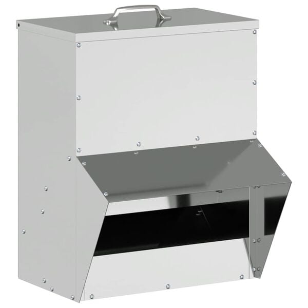 vidaXL H&oslash;nsefutteral s&oslash;lv 20 x 25 x 35 cm Galvanisert St&aring;l