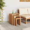 vidaXL Sammenleggbar sidebord 3 pcs Brun 33 x 44.5 x 51 cm Heltre teak