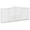 vidaXL Gabionkurver buede 5 stk 400x50x160/180 cm galvanisert jern