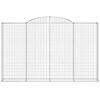 vidaXL Gabionkurver buede 5 stk 300x30x180/200 cm galvanisert jern