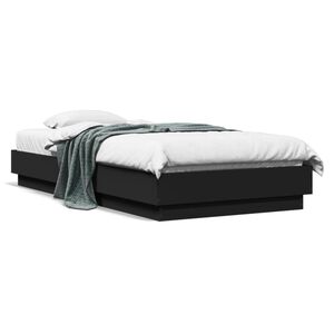 vidaXL Sengeramme svart 75x190 cm konstruert tre