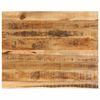 vidaXL Bordplate 110x80x3,8 cm naturlig kant grovt heltre mangotre