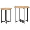 vidaXL Sidebordssett 2 stk. Artisan Eik og Svart 50 x 50 x 50 cm