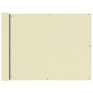 vidaXL Balkongskjerm Oxfordstoff 90x400 cm Kremhvit