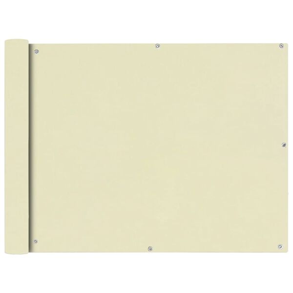 vidaXL Balkongskjerm Oxfordstoff 90x400 cm Kremhvit