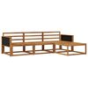 vidaXL Utend&oslash;rs sofa-sett 4 pcs Naturlig Solid akasietre