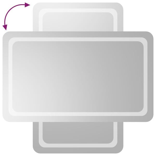 vidaXL Baderomsspeil med LED 60x100 cm