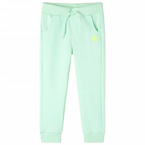 Joggebukser for barn knallgr&oslash;nn 104
