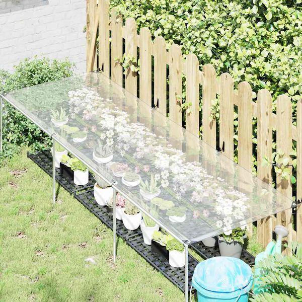 vidaXL Klar presenning med maljer 1x3 m polyetylen