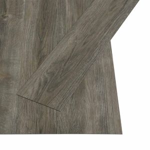 vidaXL Selvheftende Gulvplank Gr&aring; og Brun 4,46 m&sup2; 32 stk. PVC