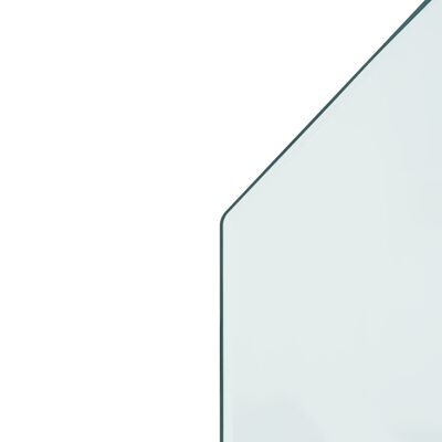 vidaXL Glassplate for peis sekskantet 80x50 cm